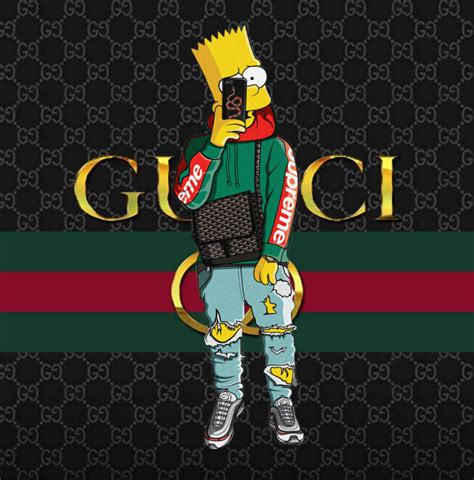 simpsons supreme gucci|Simpsons Gucci Wallpapers .